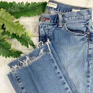 Tommy Hilfiger • Cropped Rough Hem Jeans Size S